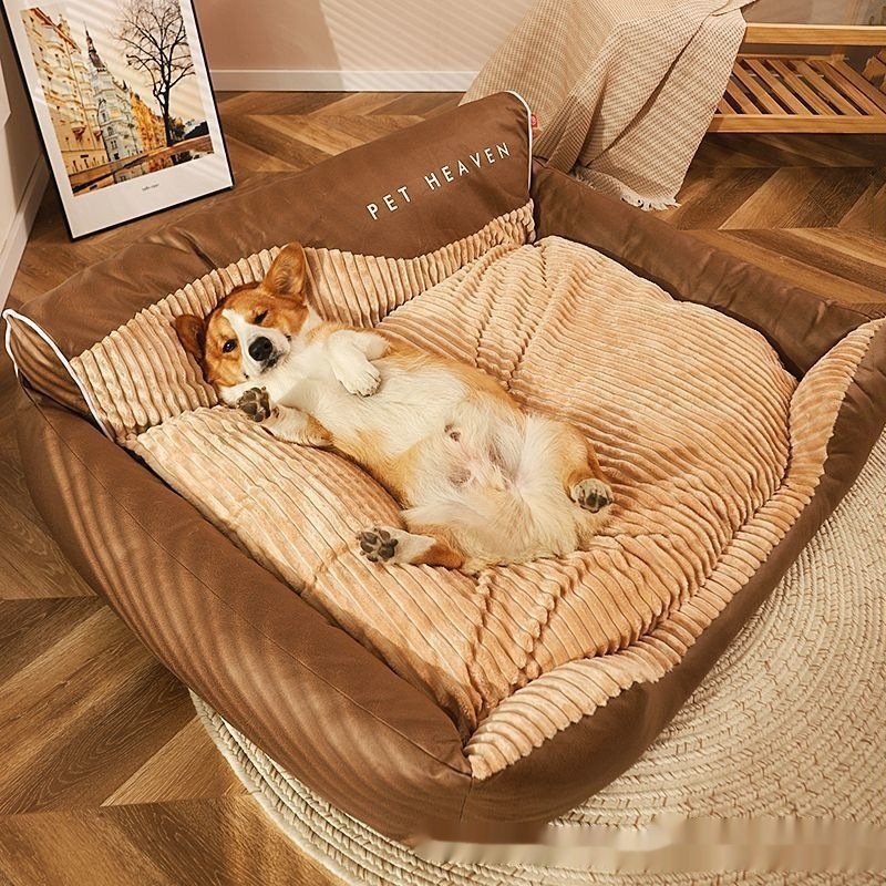 Bolster Bed — Warm Brown Backrest Lounge — detail view 2